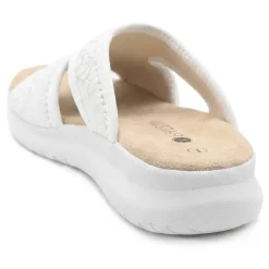 Anatomic Self Moulding Cushioned Mule Sandals - White