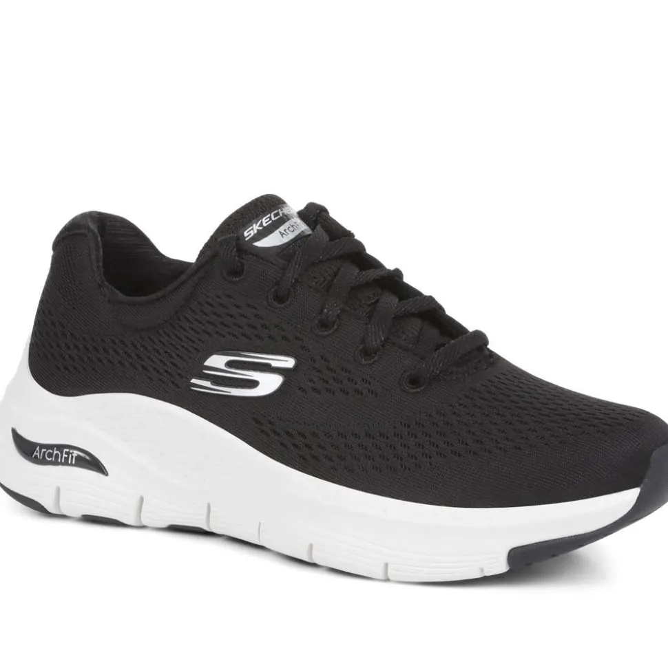 Arch Fit: Big Appeal Lace-Up Trainers - Black-White
