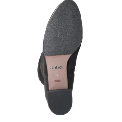 Ashby Block-Heel Leather Long Boots - Black Suede