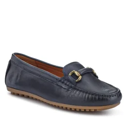 Athikia Leather Slip-On Shoes - Navy