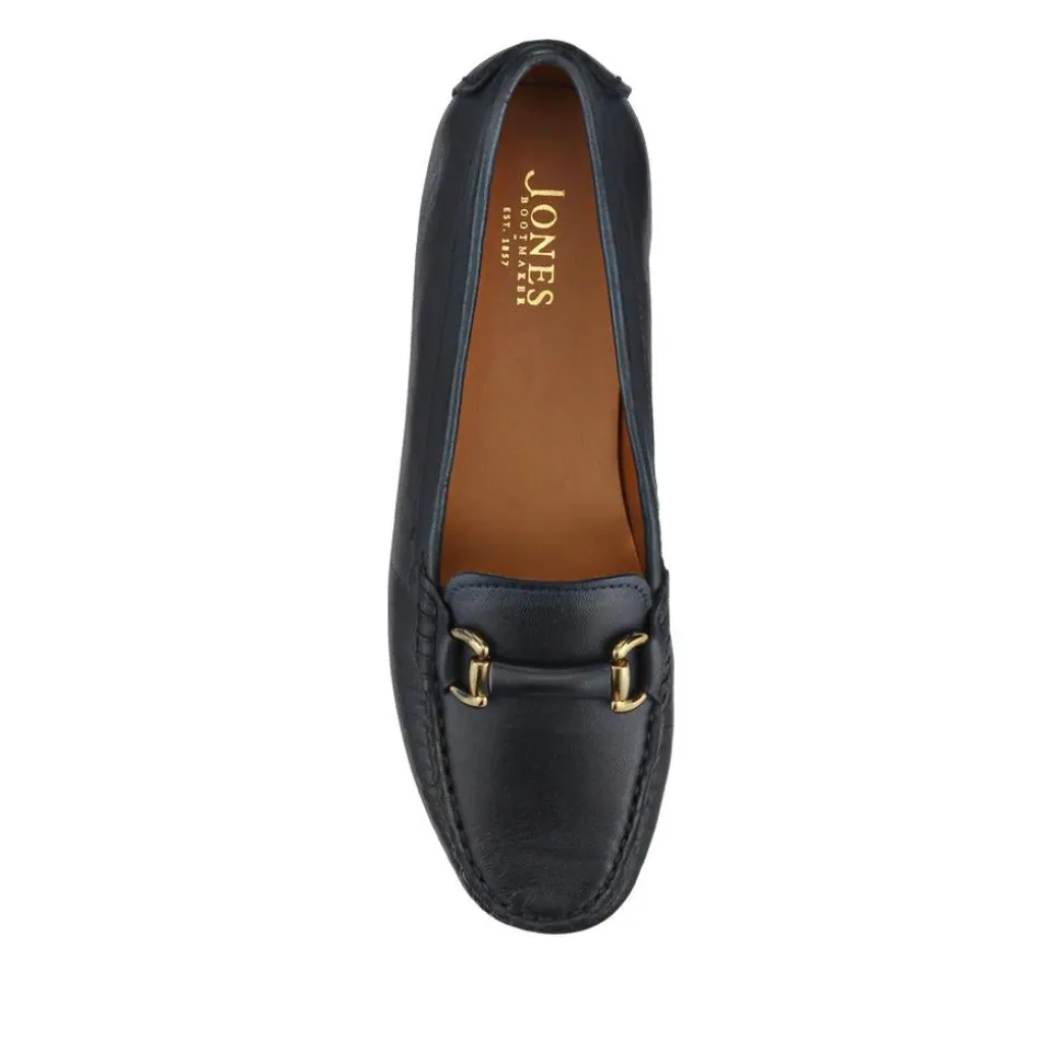 Athikia Leather Slip-On Shoes - Navy