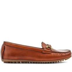Athikia Leather Slip-On Shoes - Tan