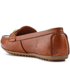 Athikia Leather Slip-On Shoes - Tan