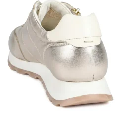Avelina Leather Zip & Lace Trainers - Metallic