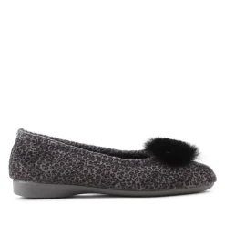 Ballerina Slippers - Grey Leopard