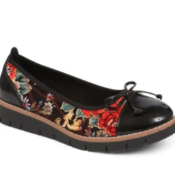 Ballet Pumps - Black Floral