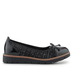 Ballet Pumps - Black Tweed