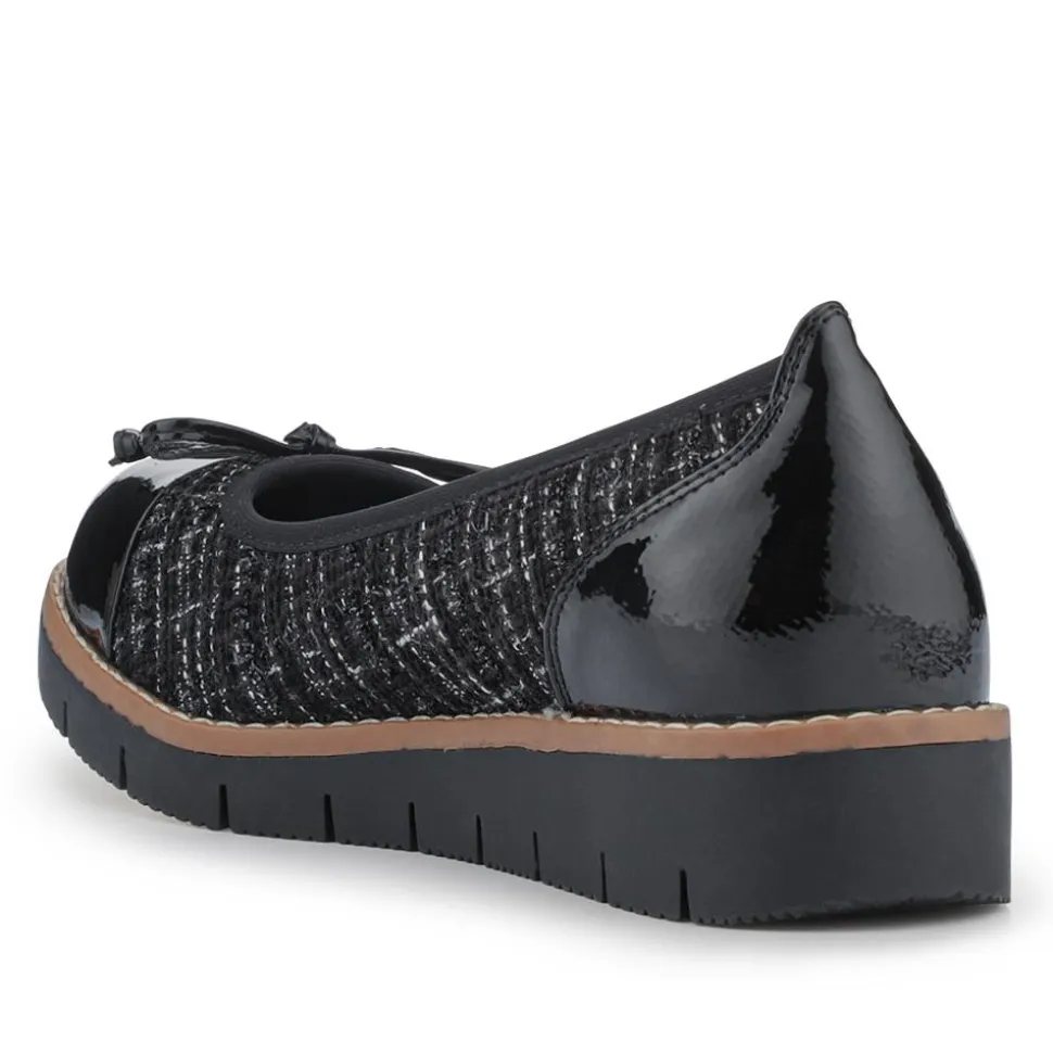 Ballet Pumps - Black Tweed