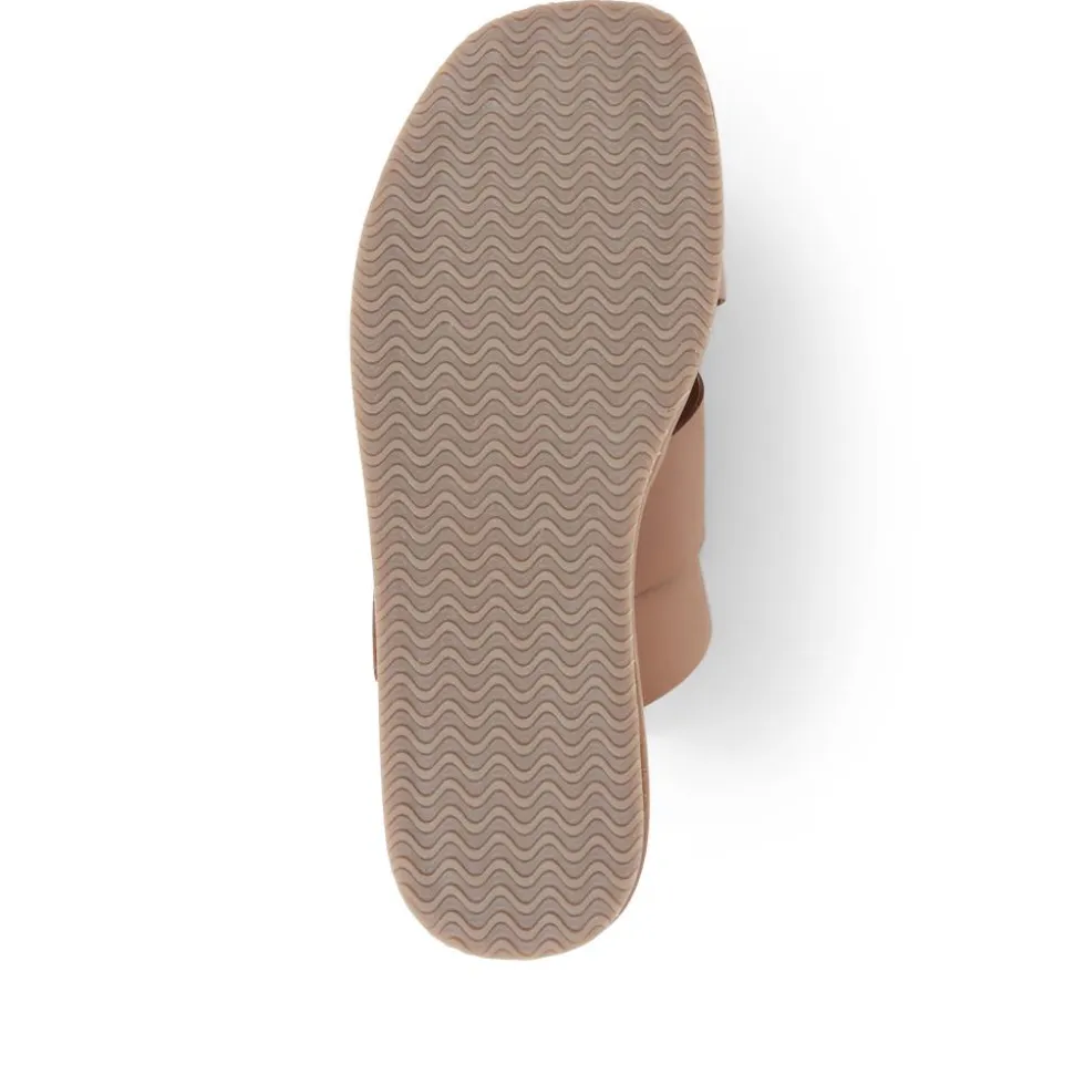 Barbour Annalise Leather Mule Sandals - Tan