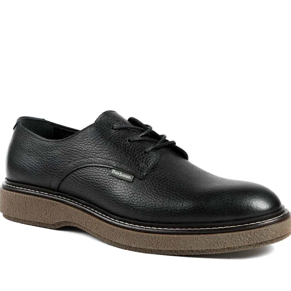Barbour Harefield Leather Derby Shoes - Black
