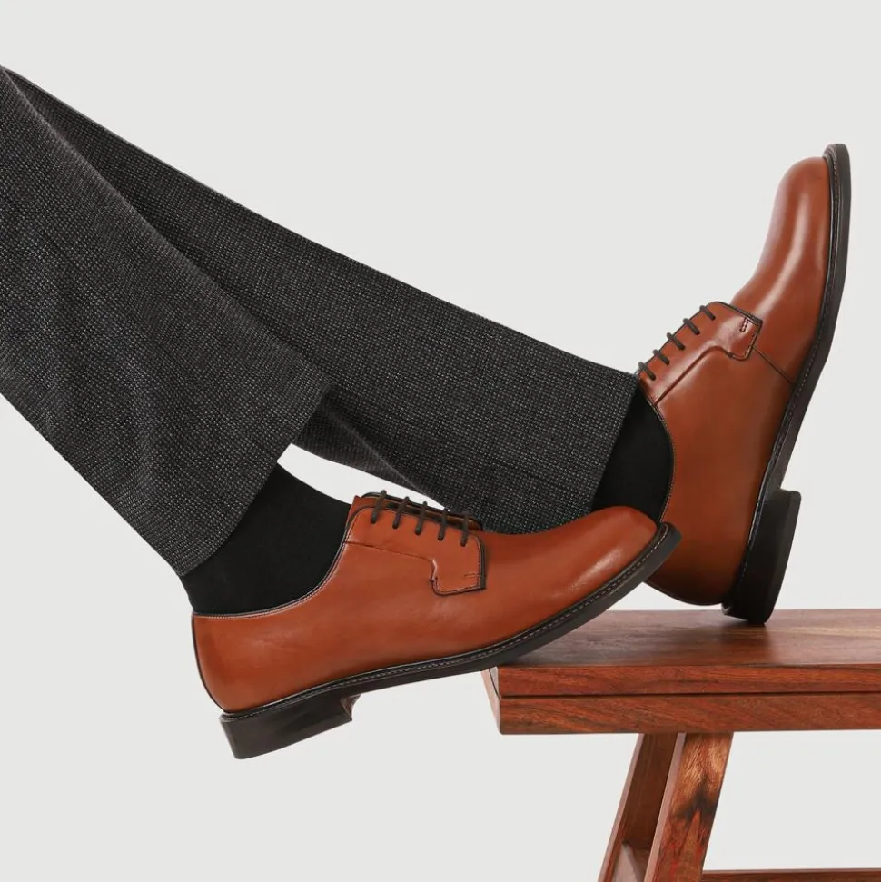 Barnes Goodyear Welt Leather Lace-Up Shoes - British Tan