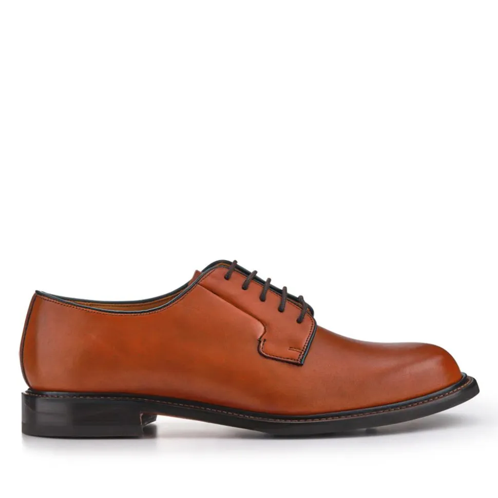 Barnes Goodyear Welt Leather Lace-Up Shoes - British Tan