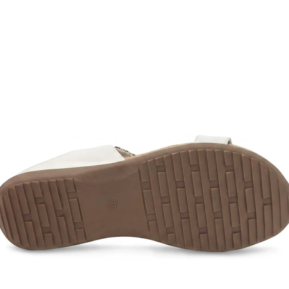 Beaded Lightweight Mule Sandals - White