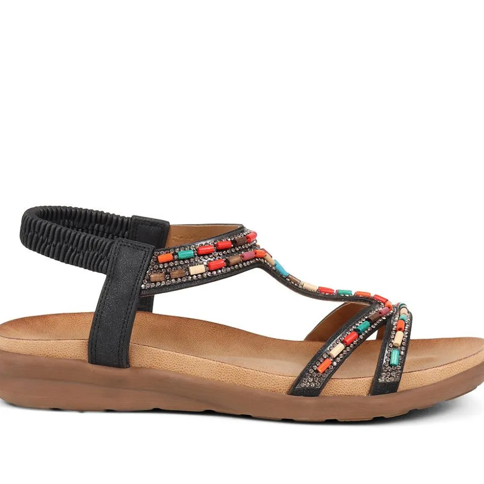 Beaded Sandals - Black