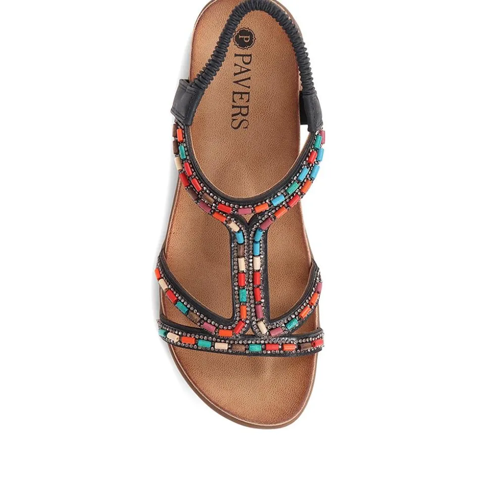 Beaded Sandals - Black