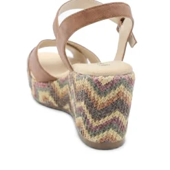 Bellissimo Buckle Fasten Wedge Espadrilles - Tan