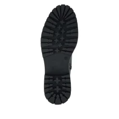 Bellissimo Lace Up Leather Boots With Zip Fasten - Black