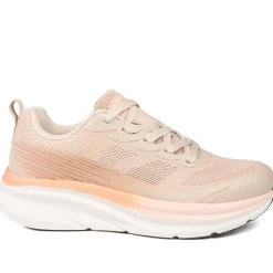 Bellissimo Memory Foam Lace Up Trainers - Beige