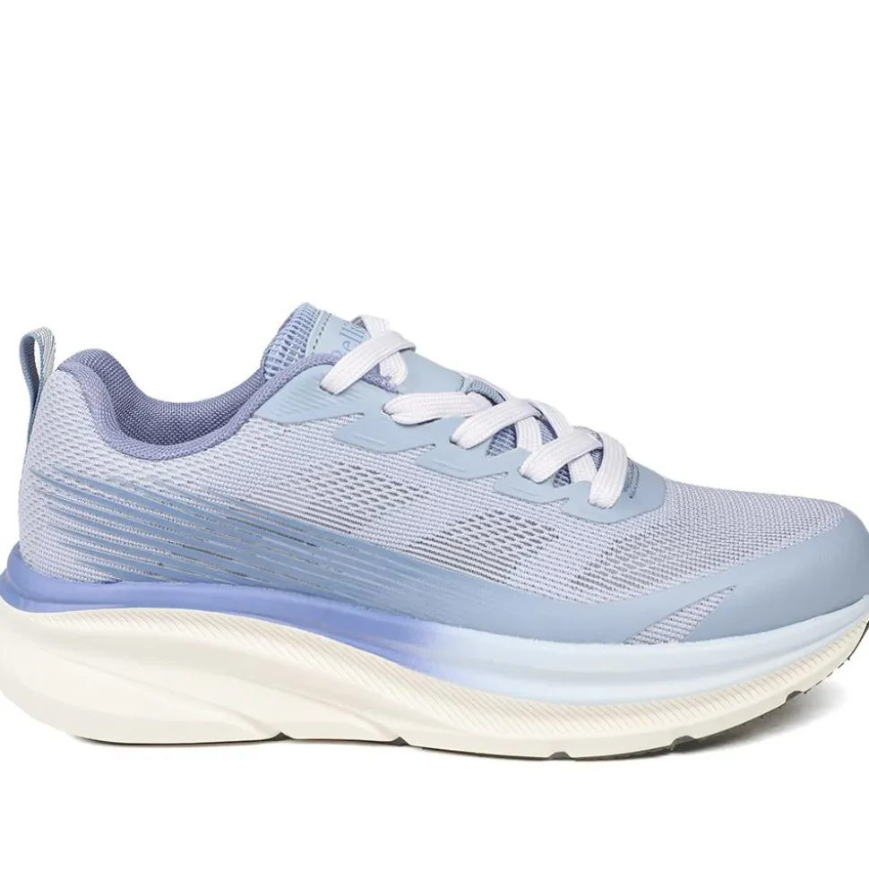 Bellissimo Memory Foam Lace Up Trainers - Blue