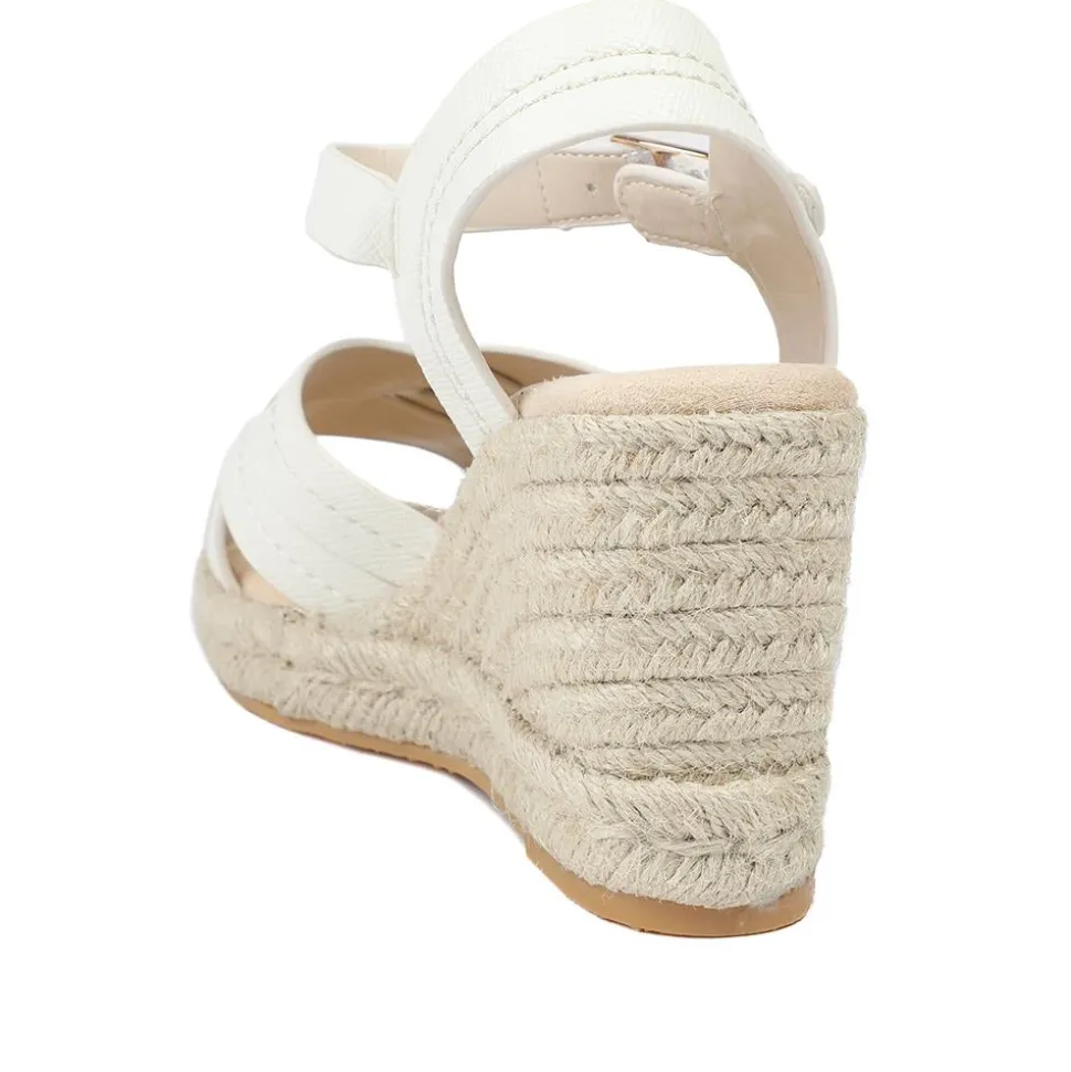 Bellissimo Memory Foam Wedged Espadrilles - White