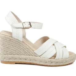 Bellissimo Memory Foam Wedged Espadrilles - White