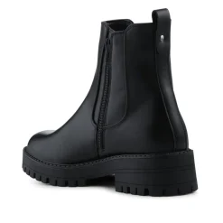 Bellissimo Slip On Chunky Ankle Boots - Black