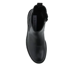 Bellissimo Slip On Chunky Ankle Boots - Black
