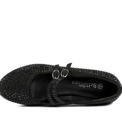Bellissimo Smart Diamente Mary Janes - Black