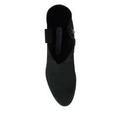 Bellissimo Western Boots - Black Faux Suede