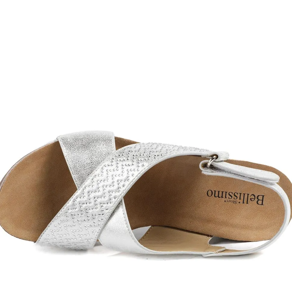 Bellissimo Wide Fit Slingback Sandals - Metallic