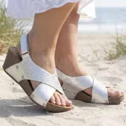 Bellissimo Wide Fit Slingback Sandals - Metallic
