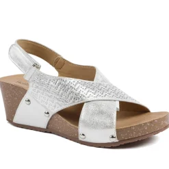 Bellissimo Wide Fit Slingback Sandals - Metallic