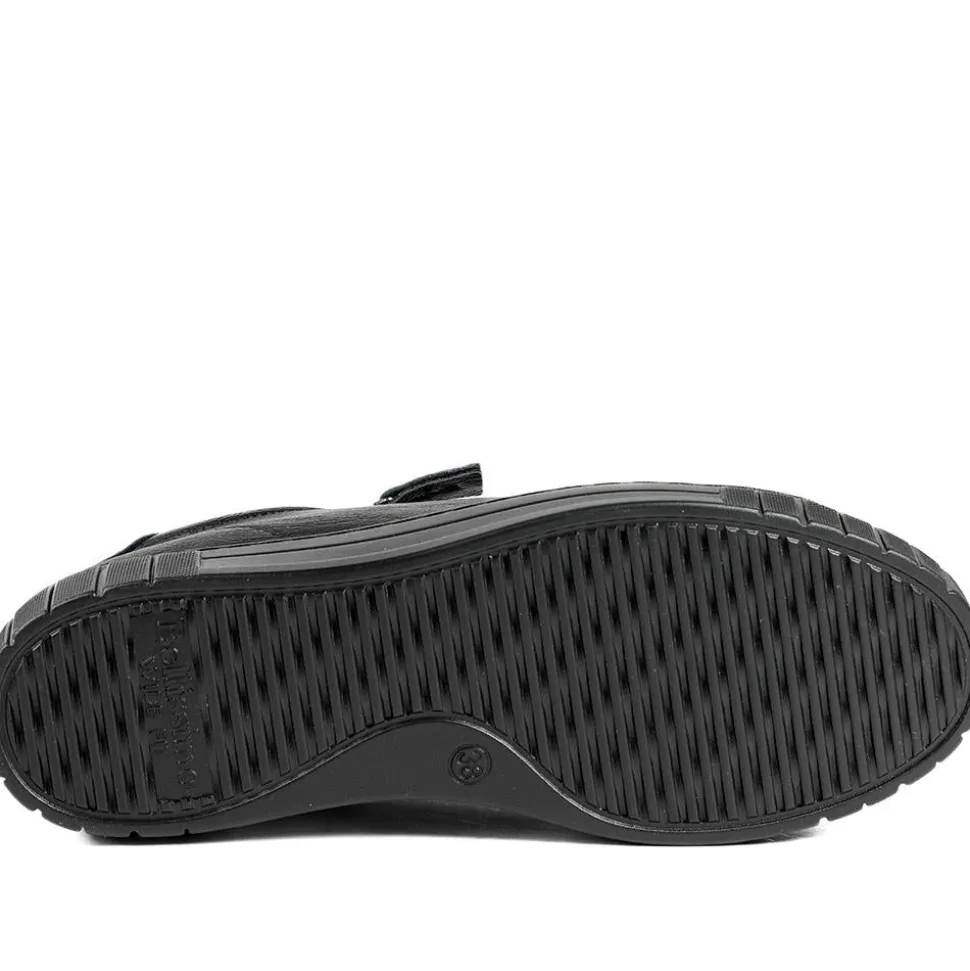 Bellissimo Wide Fit Zip & Lace Trainers - Black
