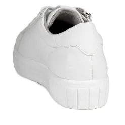 Bellissimo Wide Fit Zip & Lace Trainers - White