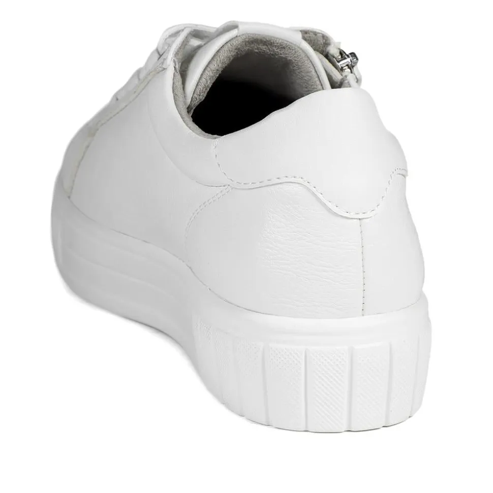Bellissimo Wide Fit Zip & Lace Trainers - White