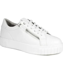 Bellissimo Wide Fit Zip & Lace Trainers - White