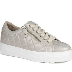 Bellissimo Wide Fit Zipped Trainers - Soft Gold