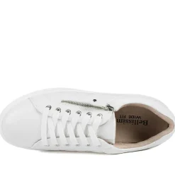 Bellissimo Wide Fit Zipped Trainers - White