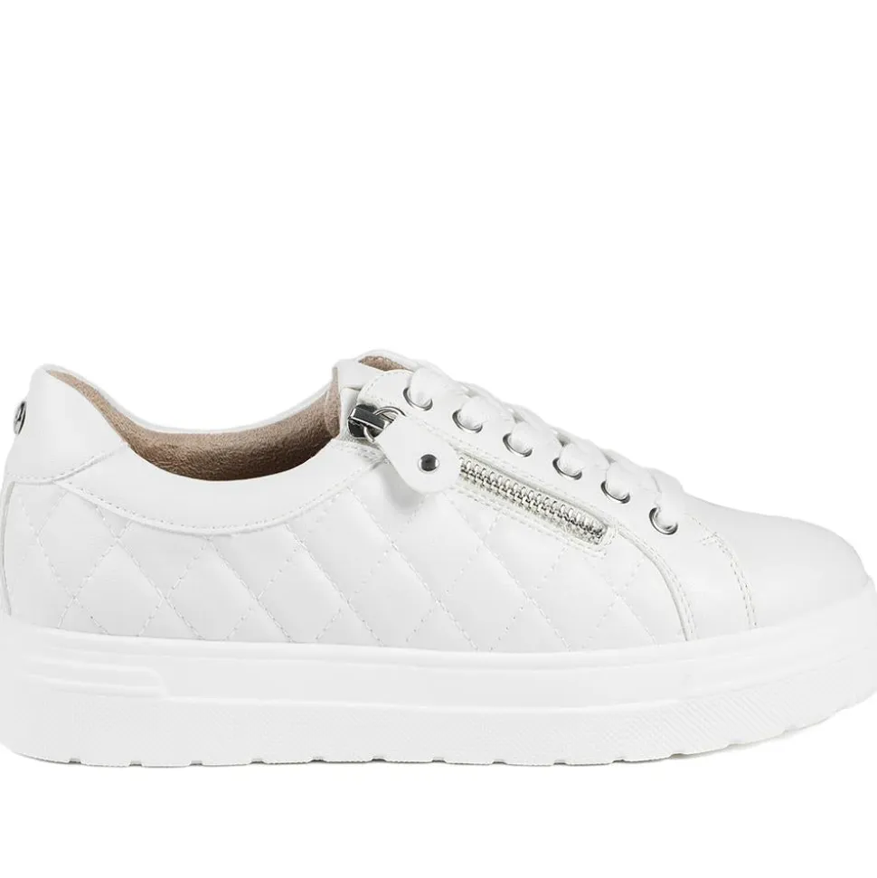 Bellissimo Wide Fit Zipped Trainers - White