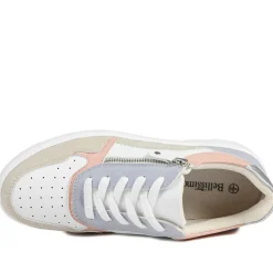 Bellissimo Zip & Lace Platform Trainers - Lilac
