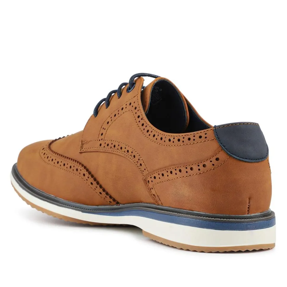 Ben Sherman Grip Sole Brogue Shoes - Tan