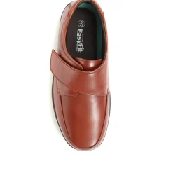 Bernardo Leather Touch Fastening Shoe - Tan