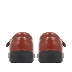 Bernardo Leather Touch Fastening Shoe - Tan