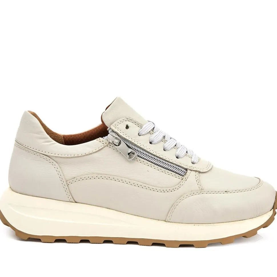 Bertina Lace-Up Trainers - Off White