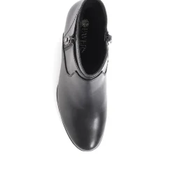 Block Heel Ankle Boots - Black