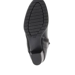 Block Heel Ankle Boots - Black
