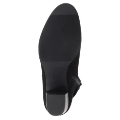 Block-Heeled Ankle Boots - Black