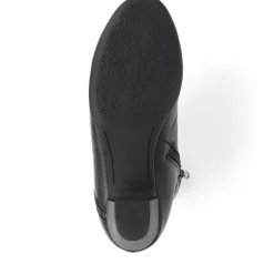 Block-Heeled Ankle Boots - Black