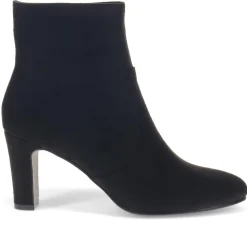 Block Heeled Ankle Boots - Black
