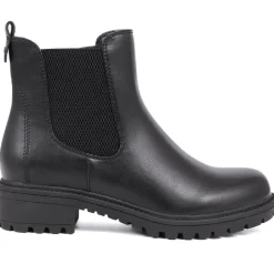 Block-Heeled Chelsea Boots - Black